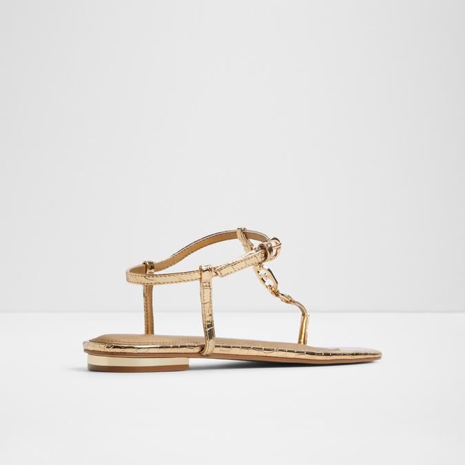 Lorenza-In Women's Gold Flat Sandals image number 2