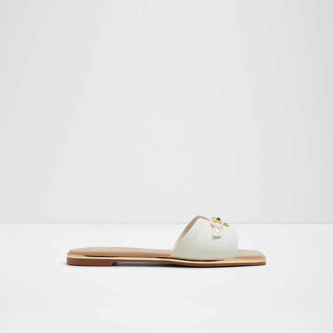 Alamassi Women's White Flat Sandals image number 1