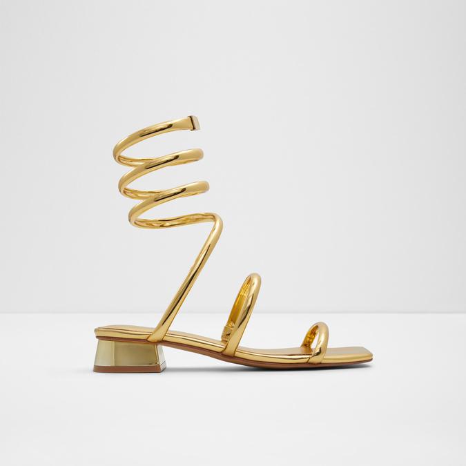 Spinna Women's Gold Flat Sandals image number 0