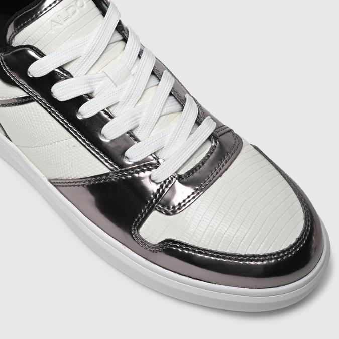 Zethan_Sea-In Men's Silver Low-Top image number 5