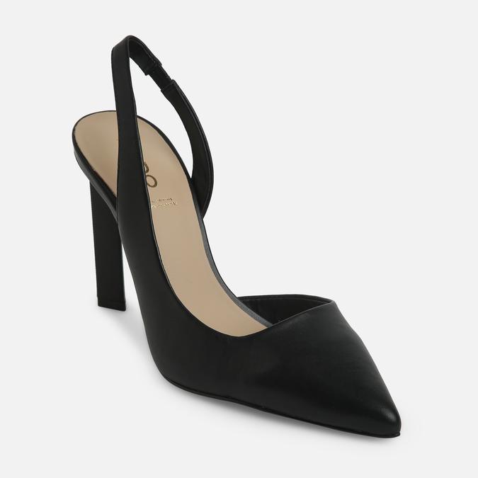 ALDO Paisley court heels with gold heel in black | ASOS