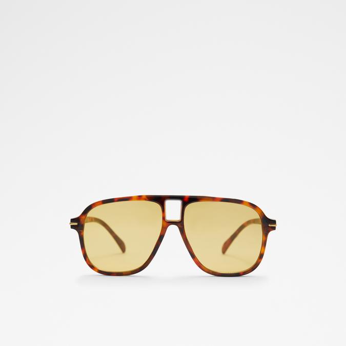 Men's Yellow Tinted Round Sunglasses | Boohoo UK