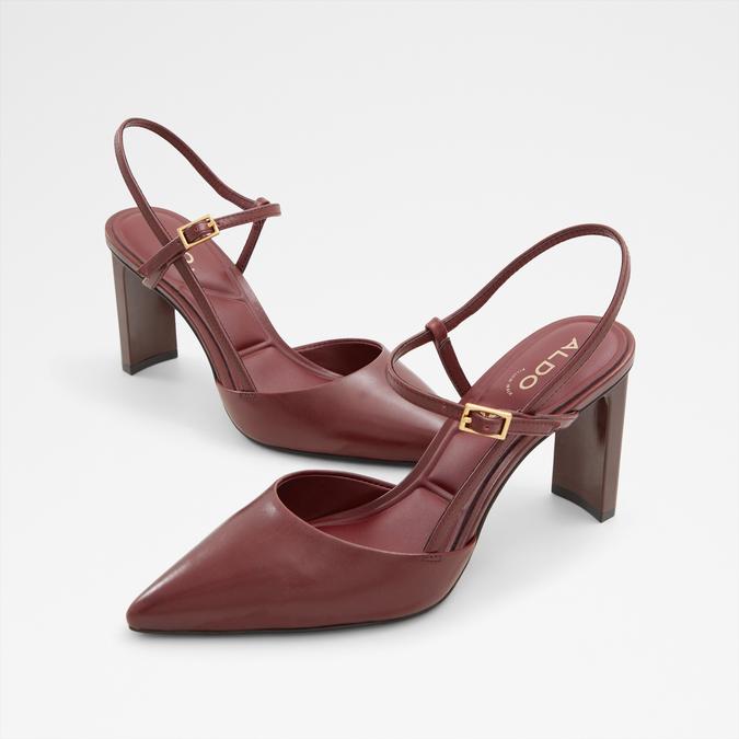 Darabriver Women's Maroon Block Heel Shoes image number 0