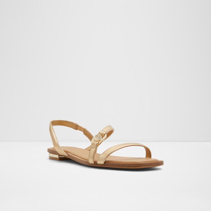 Amsale Women's Gold Flat Sandals image number 4