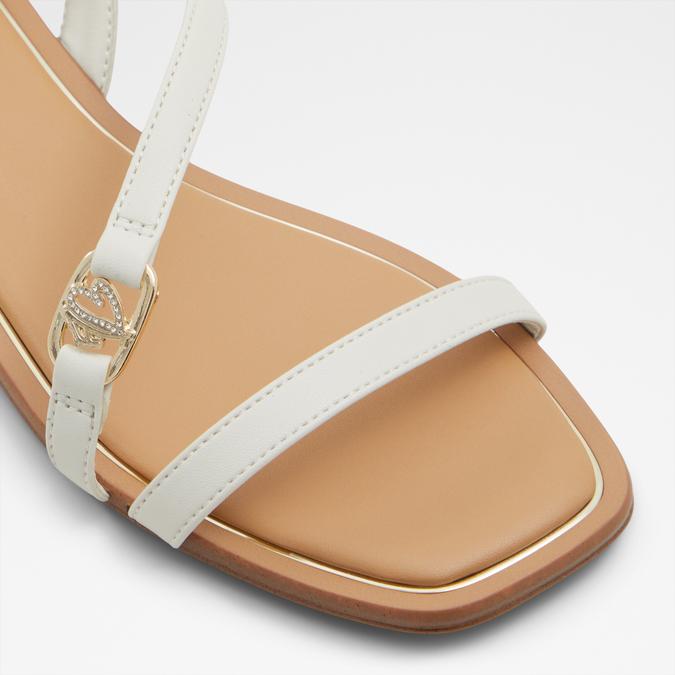 Amsale Women's White Flat Sandals image number 5