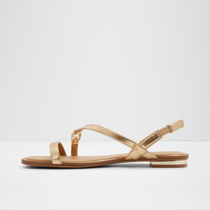 Amsale Women's Gold Flat Sandals image number 3