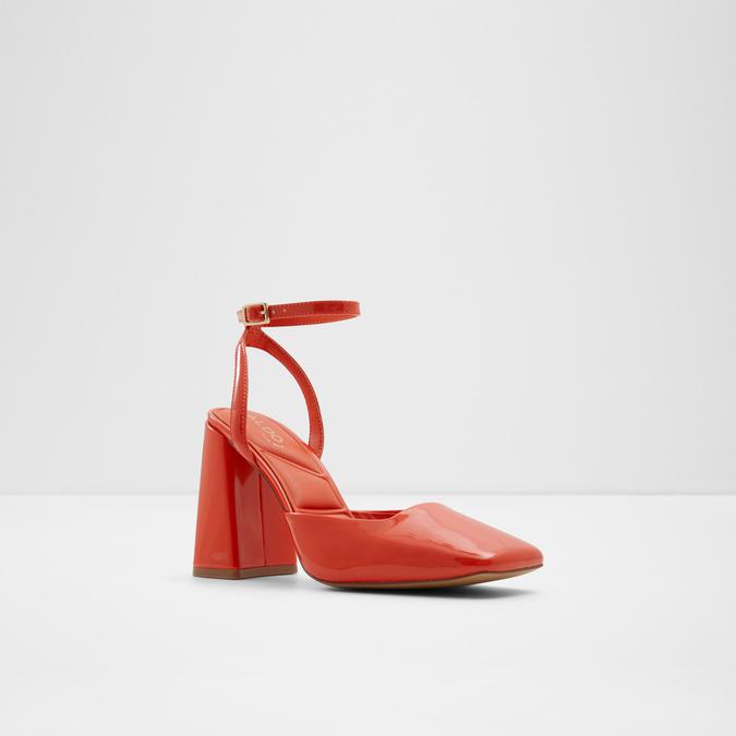 Glamorous Bright Orange Block Heeled Sling Back Shoes | Lyst UK