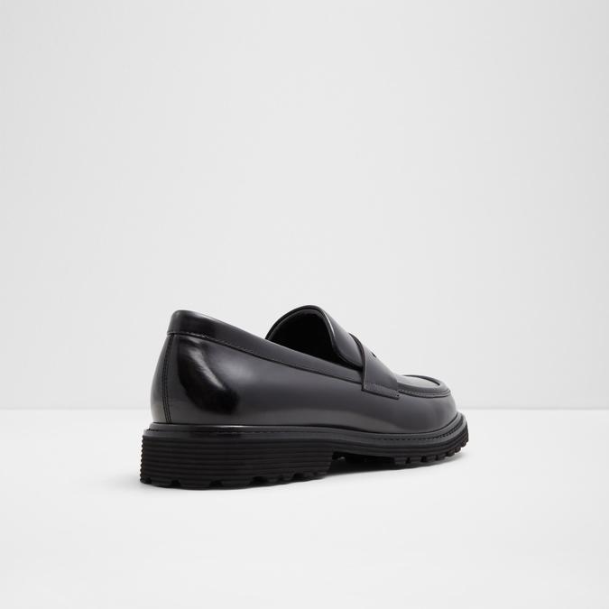 Skyley Men's Black Loafers image number 2