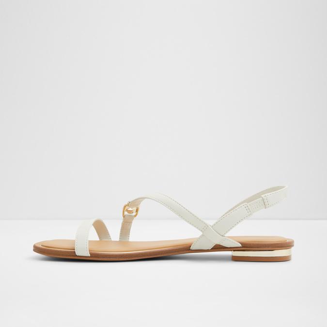 Amsale Women's White Flat Sandals image number 3