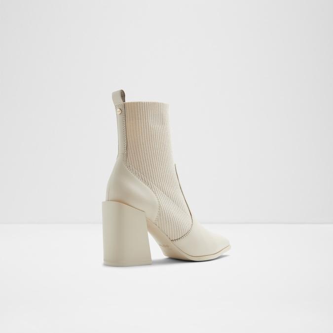 Ganina Women's White Ankle Boots image number 3