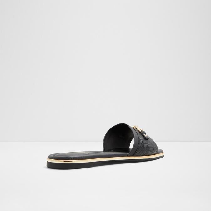 Alamassi Women's Black Flat Sandals image number 2