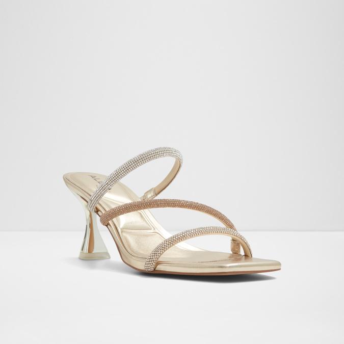 Jewella-In Women's Gold Dress Sandals image number 4