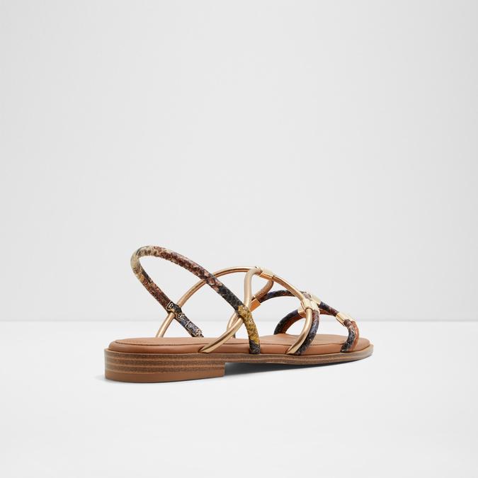 Bychan Women's Brown Flat Sandals image number 2