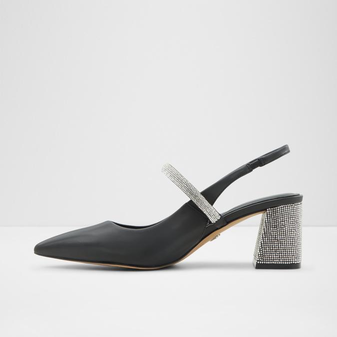 Kaiaria Women's Black Block Heel Shoes image number 3