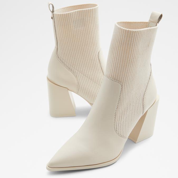 Ganina Women's White Ankle Boots image number 0