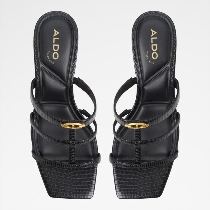 Goldenglow-In Women's Black Dress Sandals