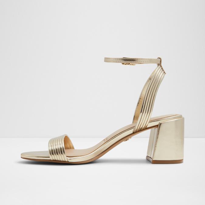 Emelda Women's Gold Block Heel Sandals image number 3