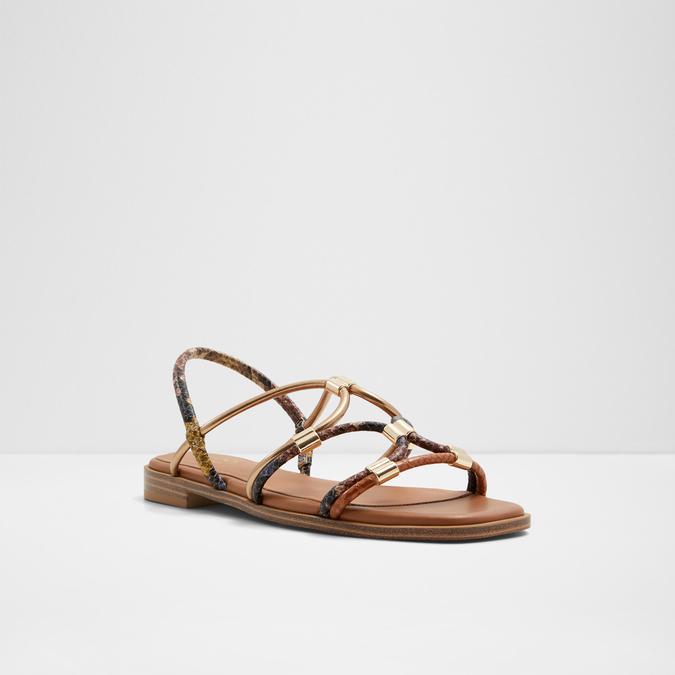 Bychan Women's Brown Flat Sandals image number 4