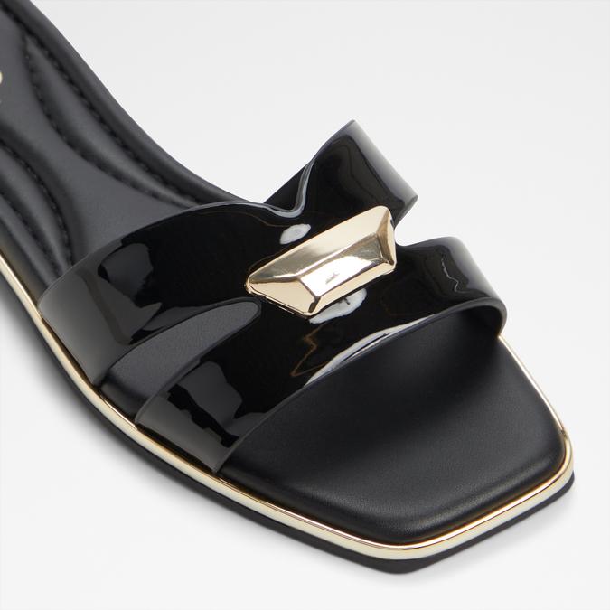 Kharine-In Women's Black Flat Sandals image number 5