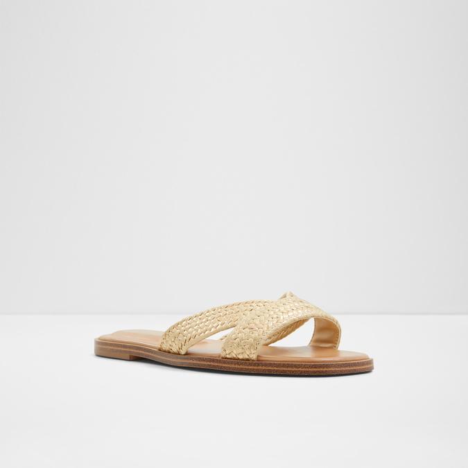 Caria Women's Gold Flat Sandals image number 6