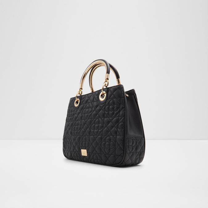 Women's Leather Satchel Purse Handbag - black - Walmart.com