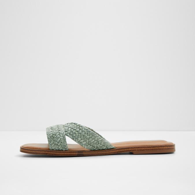 Caria Women's Green Flat Sandals image number 4