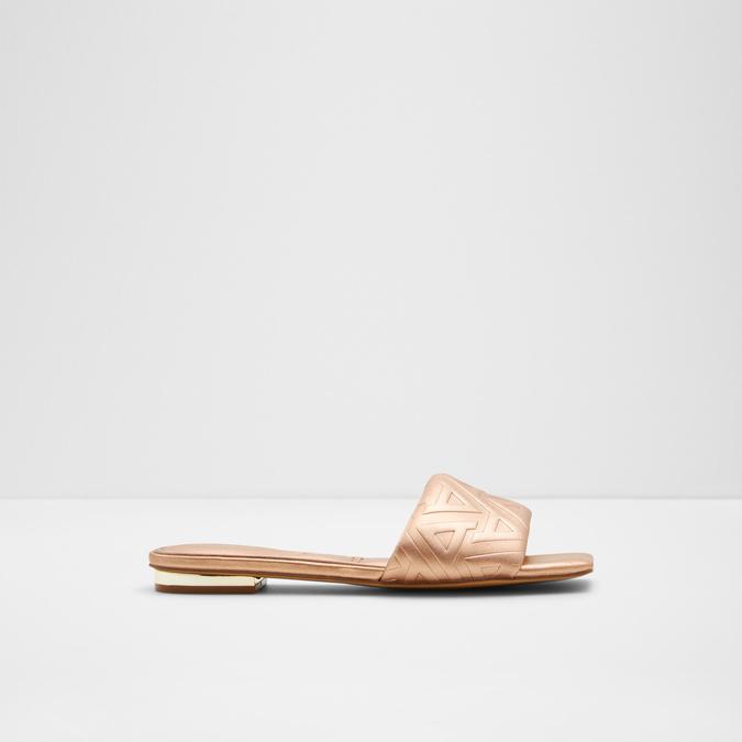 ALDO Thong Slip On Sandals Size 8 M Beige Gold Accent 1 High Inch Wedge  Women's | eBay