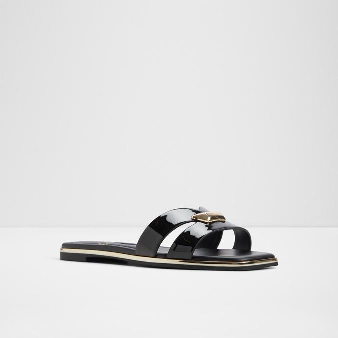 Kharine-In Women's Black Flat Sandals image number 4