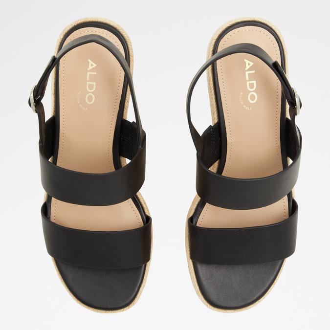 ALDO Betta Platform Wedge Sandals in Black | Lyst Australia