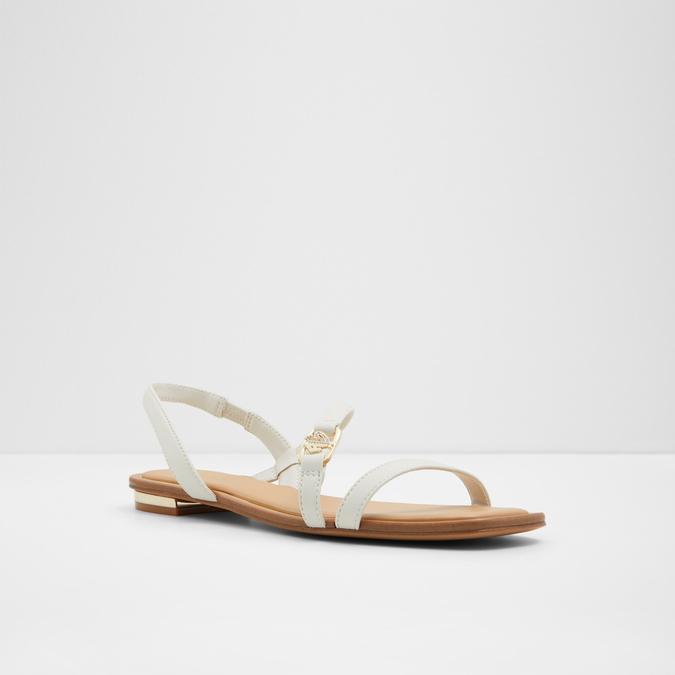 Amsale Women's White Flat Sandals image number 4