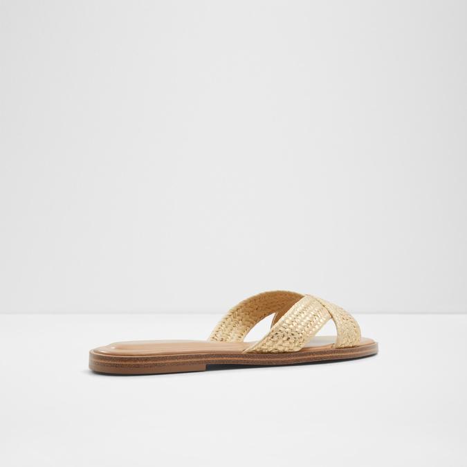 Caria Women's Gold Flat Sandals image number 4