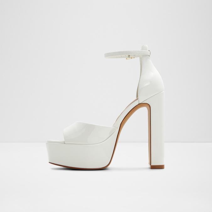 Nissa-In Women's White Block Heel Sandals image number 3