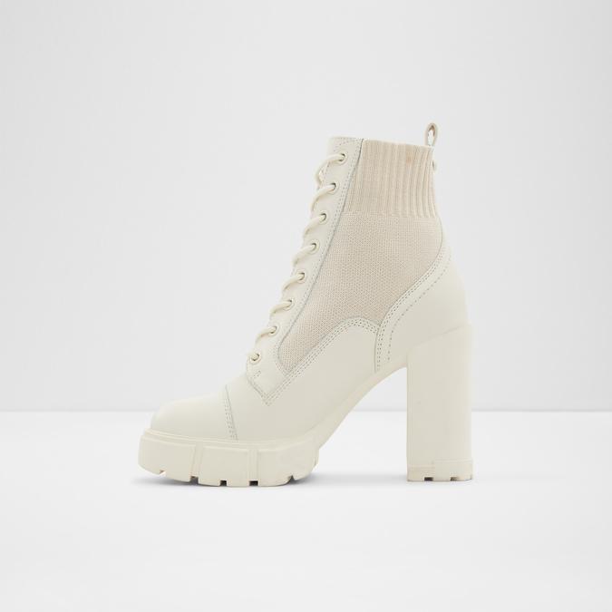 Rebel Women's White Ankle Boots image number 3