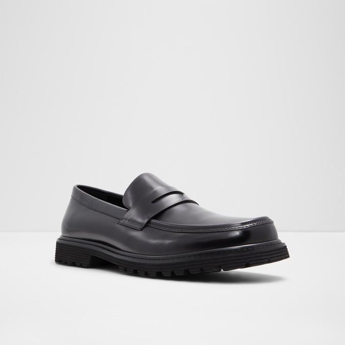 Skyley Men's Black Loafers image number 4