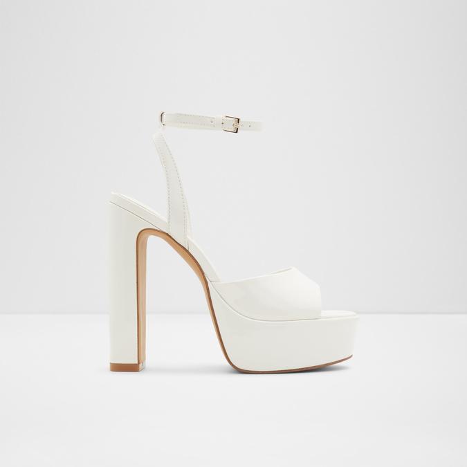 LTS White Cross Over Strap Block Heel Sandals In Standard Fit | Long Tall  Sally
