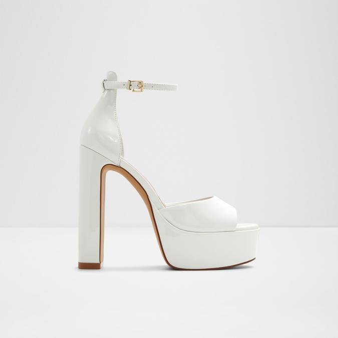 Nissa-In Women's White Block Heel Sandals