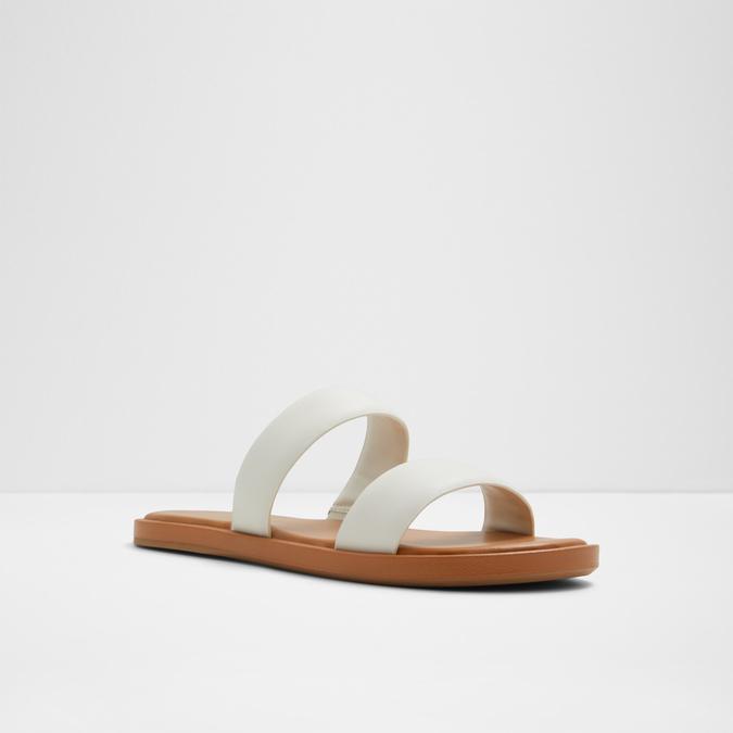 Krios-In Women's White Flat Sandals image number 4