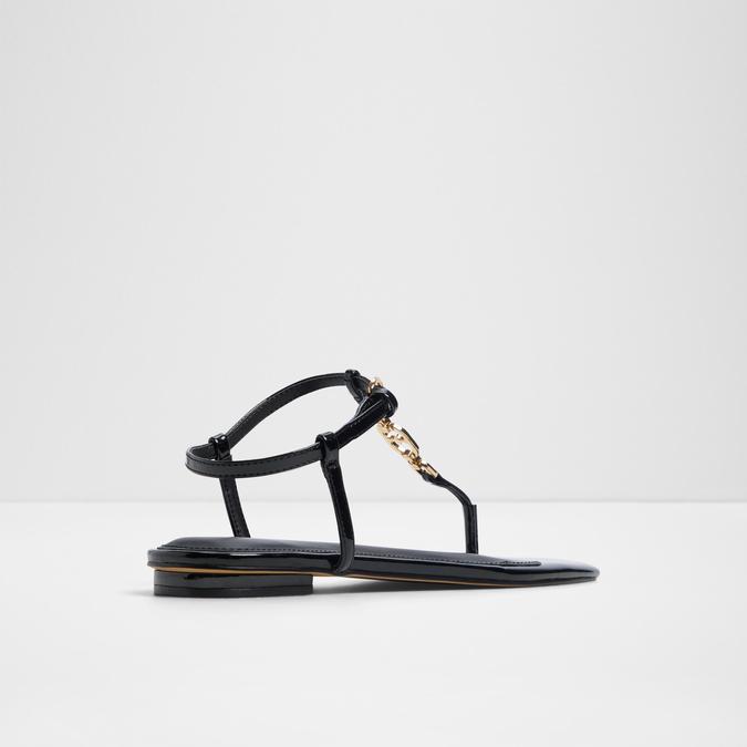 Lorenza-In Women's Black Flat Sandals image number 2