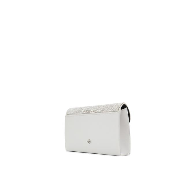 Qweenbee Women's Silver Clutch image number 1