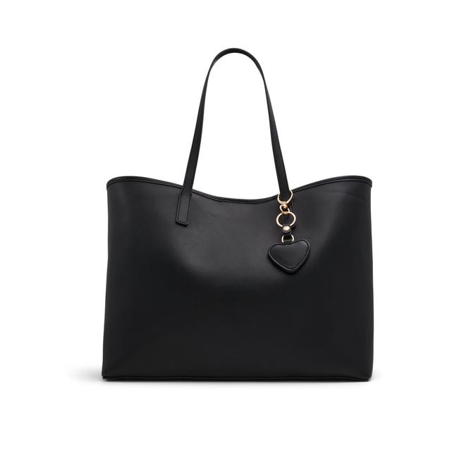 Ladies black tote bag best sale