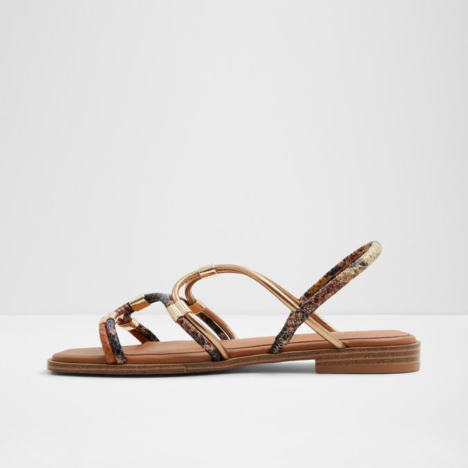 Bychan Women's Brown Flat Sandals image number 3