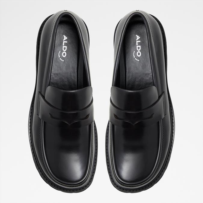 Skyley Men's Black Loafers image number 1