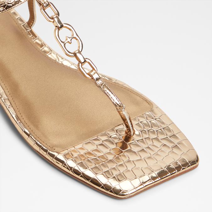 Lorenza-In Women's Gold Flat Sandals image number 5