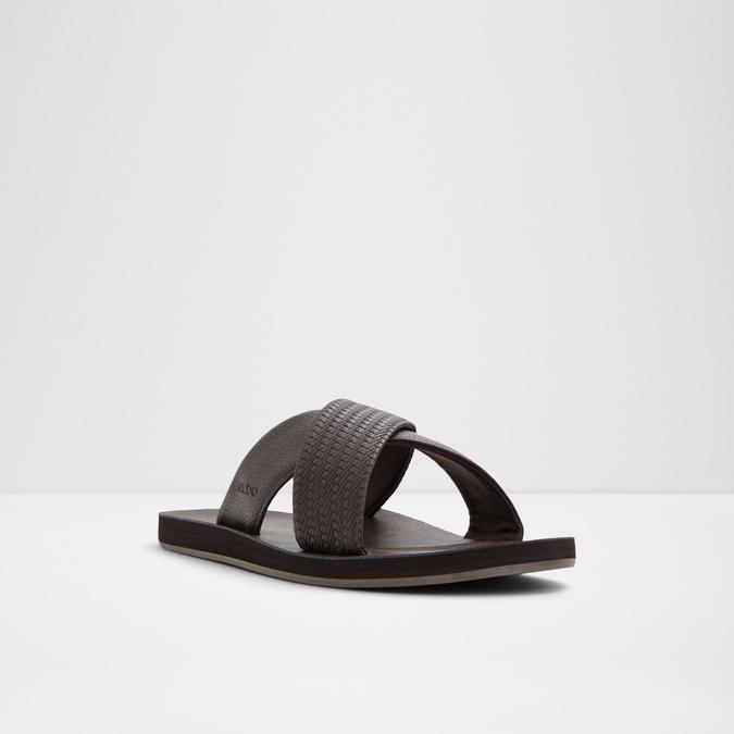 Stmock Men's Brown Cross Strap Sandals image number 4