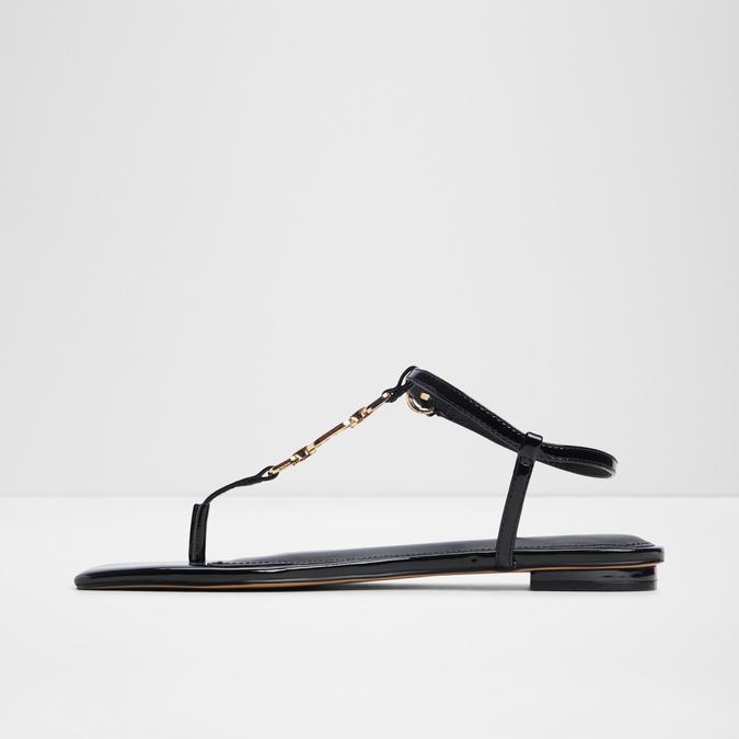 Lorenza-In Women's Black Flat Sandals image number 3