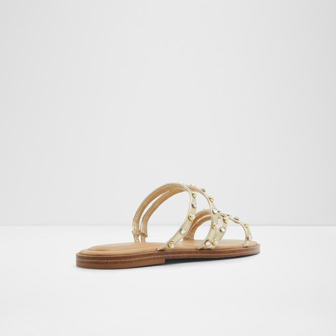 Triton Women's Gold Flat Sandals image number 2