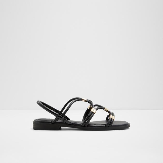 Bychan Women's Black Flat Sandals