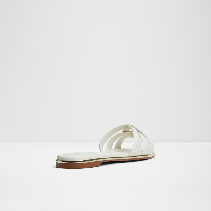 Augustya-In Women's White Flat Sandals image number 2