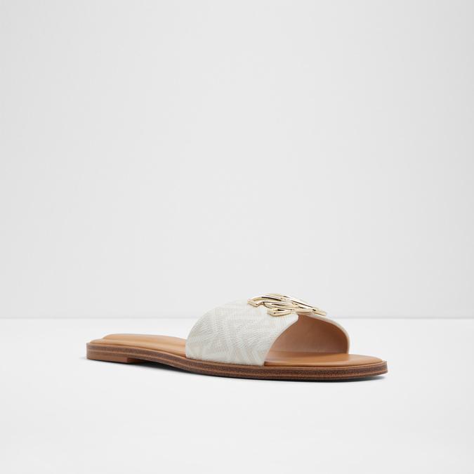 Damiana Women's White Flat Sandals image number 4