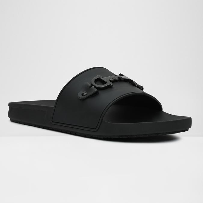 Loungeslide-In Men's Black Strap Sandals image number 3